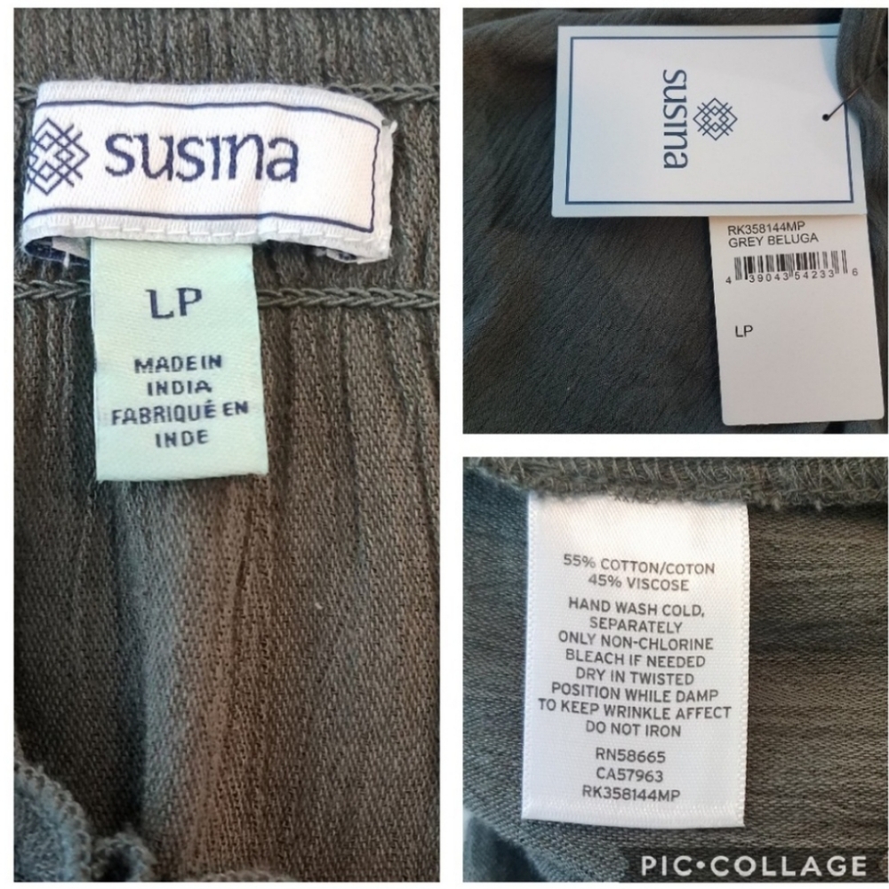 NWT Susina Smocked Off Shoulder Blouse Petite L - Picture 8 of 8